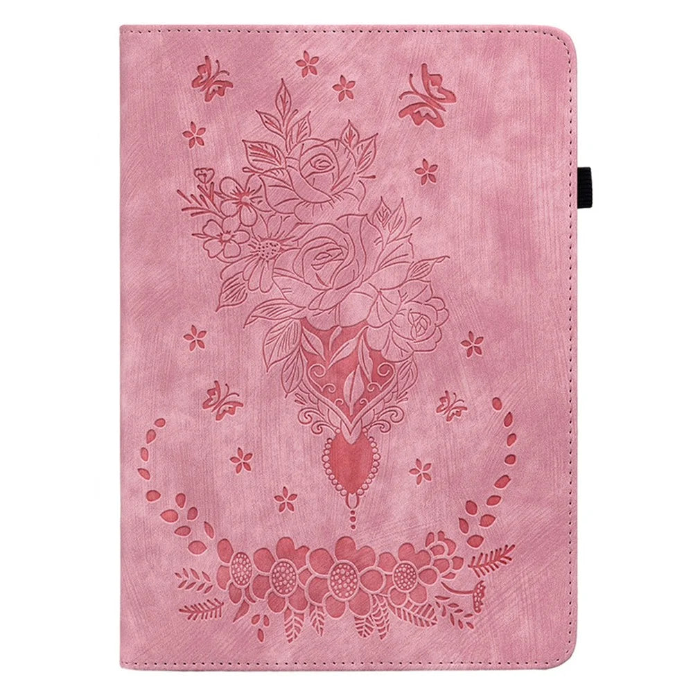 For Lenovo Tab M11 / Xiaoxin Pad 11 2024 Case Card Holder Stand PU Leather Tablet Cover - Pink - 7