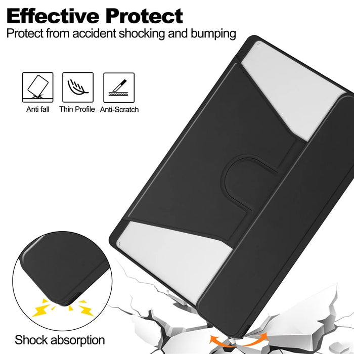For Lenovo Idea Tab / Tab M11 / Xiaoxin Pad 11 2024 Case PU+Acrylic Tablet Stand Cover with Bluetooth-compatible Keyboard - Black - 5