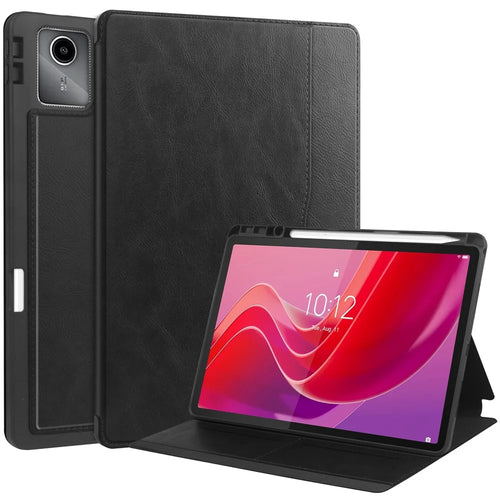 For Lenovo Tab M11 / Xiaoxin Pad 11 2024 Case Shockproof Leather Auto Wake  /  Sleep Tablet Stand Cover - Black - 1