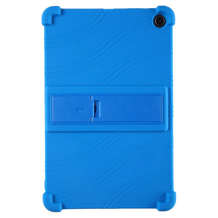 For Amazon Fire Max 11 Case Soft Silicone PC Kickstand Tablet Protective Cover - Dark Blue - 1