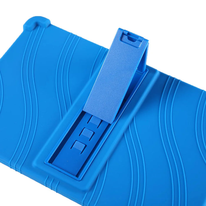 For Amazon Fire Max 11 Case Soft Silicone PC Kickstand Tablet Protective Cover - Dark Blue - 7