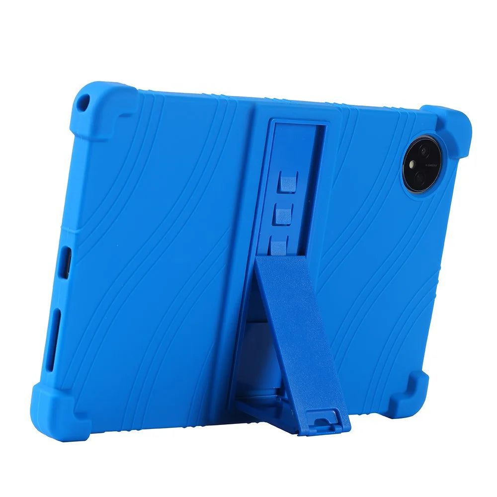 For Blackview Tab 80 10.1 (2023) Tablet Case PC Kickstand Soft Silicone Protective Cover - Dark Blue - 3