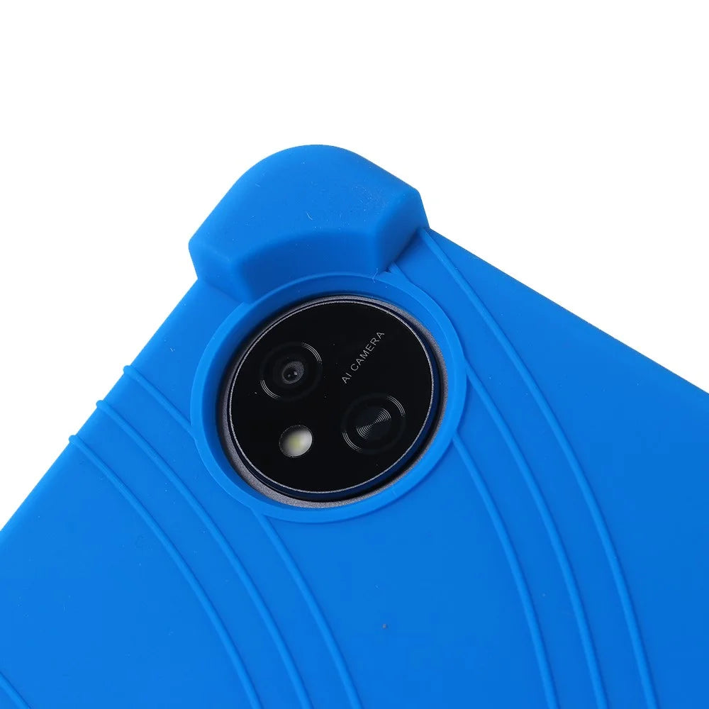 For Blackview Tab 80 10.1 (2023) Tablet Case PC Kickstand Soft Silicone Protective Cover - Dark Blue - 7