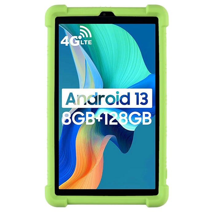 For Blackview Tab 60 Silicone Tablet Case Scratch-resistant Back Cover with PC Kickstand - Green - 2