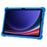 For Samsung Galaxy Tab S9 / S10 FE / S9 FE Tablet Cover Adjustable Kickstand Anti-Drop Silicone Case - Dark Blue - 3