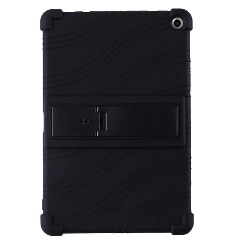 For Walmart Onn 10.1 inch (2022) Silicone Case Kickstand Anti-Scratch Tablet Cover - Black - 1