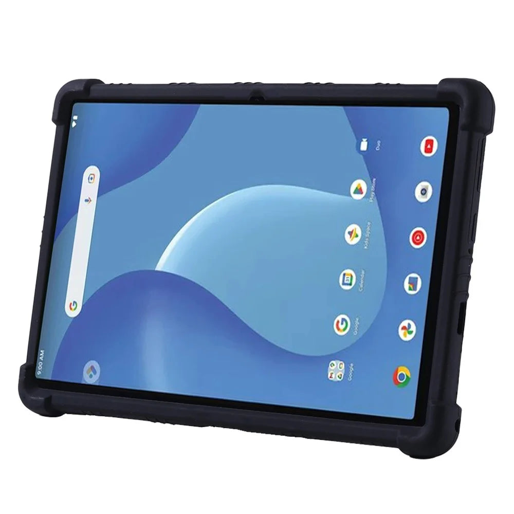 For Walmart Onn 10.1 inch (2022) Silicone Case Kickstand Anti-Scratch Tablet Cover - Black - 4
