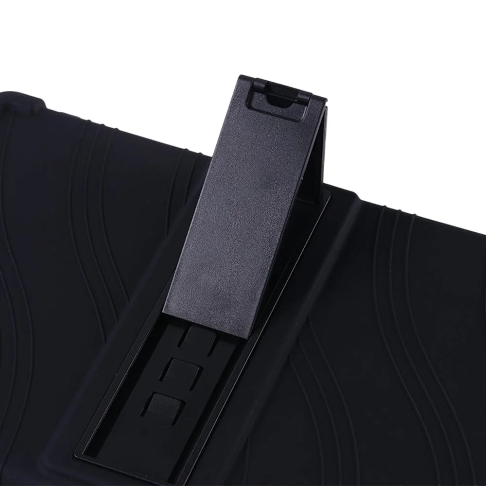 For Walmart Onn 10.1 inch (2022) Silicone Case Kickstand Anti-Scratch Tablet Cover - Black - 5