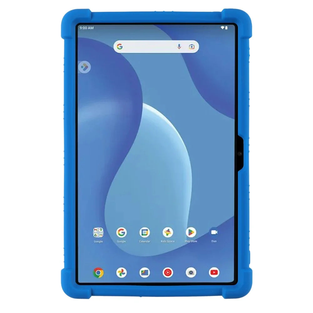 For Walmart Onn 11" Tablet Pro Silicone Case Kickstand Cover Corner Protection - Dark Blue - 2