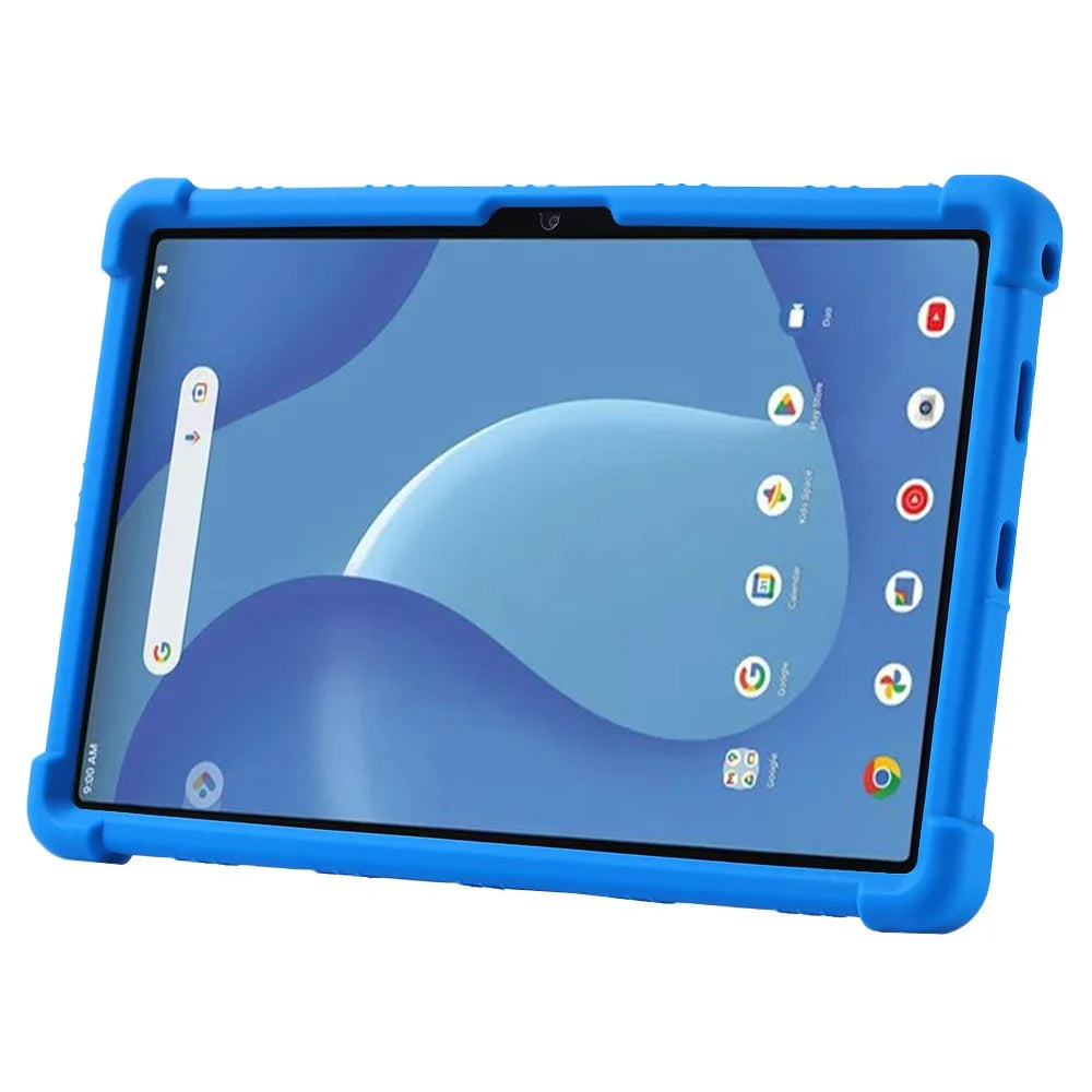 For Walmart Onn 11" Tablet Pro Silicone Case Kickstand Cover Corner Protection - Dark Blue - 4