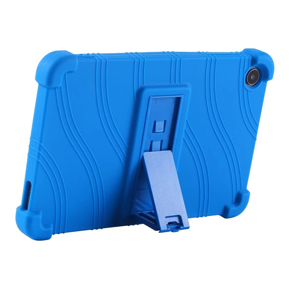 For Alldocube iPlay 50 Mini Soft Silicone Case Adjustable Kickstand Tablet Cover - Dark Blue - 3