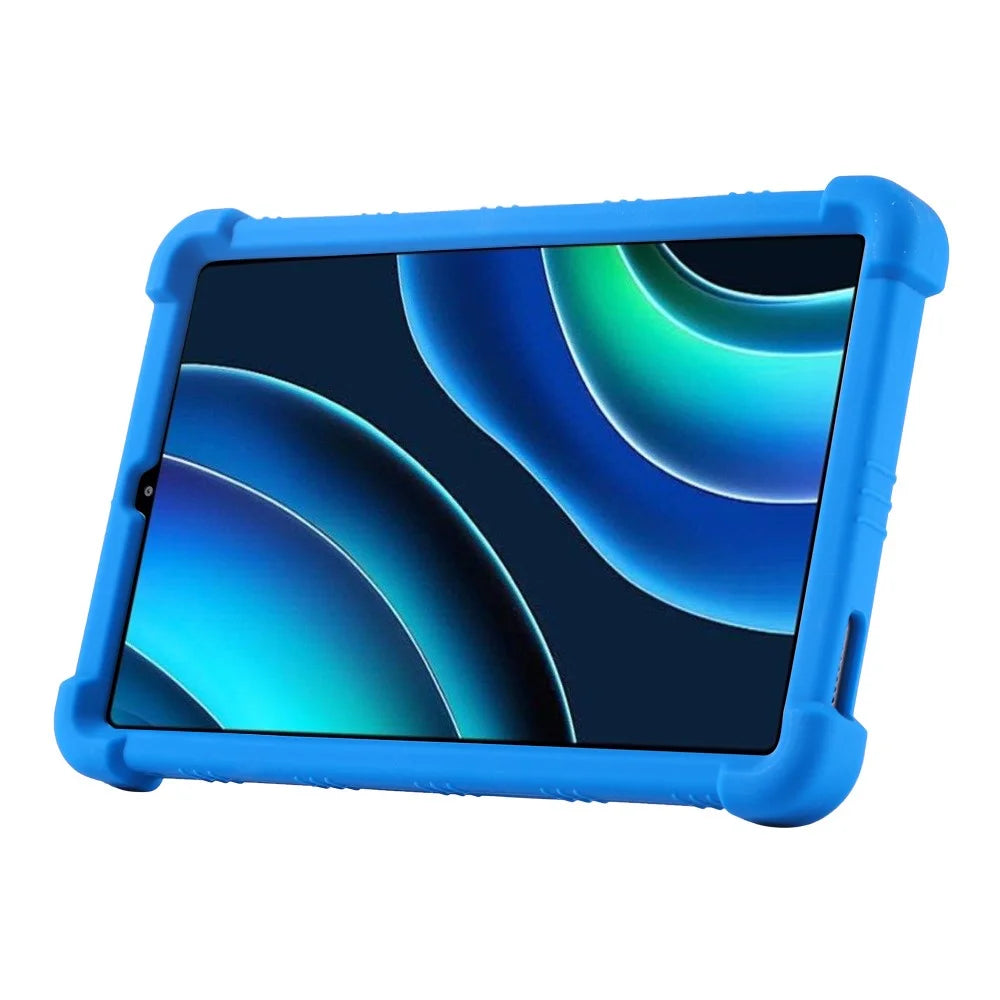 For Alldocube iPlay 50 Mini Soft Silicone Case Adjustable Kickstand Tablet Cover - Dark Blue - 4