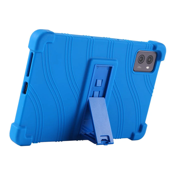 For Lenovo Legion Y700 (2023) Silicone Case Four Corners Protective Kickstand Cover - Dark Blue - 3