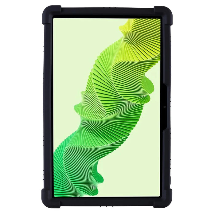 For Realme Pad X Tablet Case Shockproof Silicone Cover with Adjustable Kickstand - Black - 2