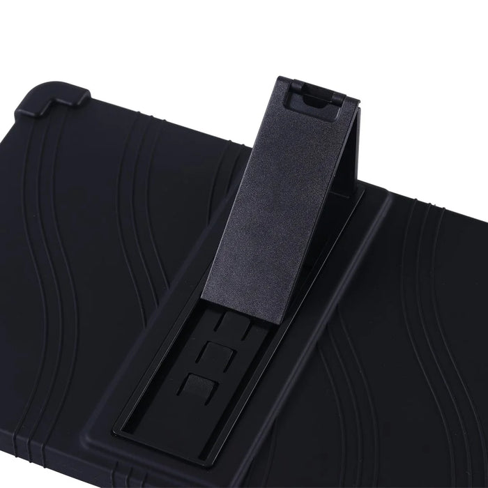 For Realme Pad X Tablet Case Shockproof Silicone Cover with Adjustable Kickstand - Black - 7