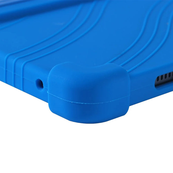For Doogee T20 / T20S Kickstand Case Shock-Absorbing Silicone Tablet Cover - Dark Blue - 4