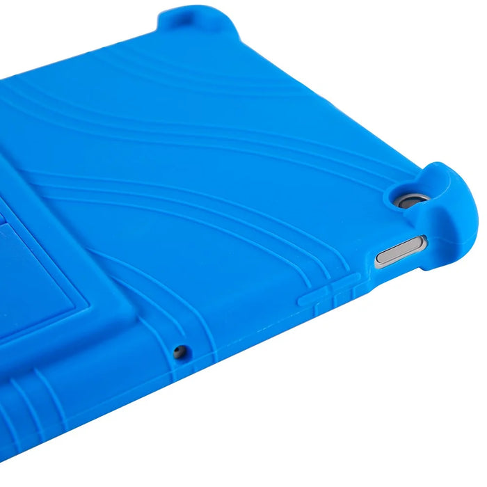For Google Pixel Tablet Silicone Case Folding Kickstand Tablet Shockproof Cover - Dark Blue - 7