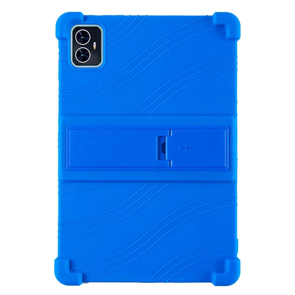 For Teclast M50 / M50 HD 10.1 / M50 Pro 10.1 (2023) Case PC Kickstand Silicone Tablet Cover - Dark Blue - 1