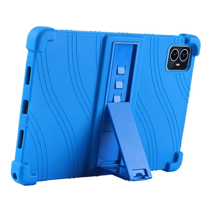 For Teclast M50 / M50 HD 10.1 / M50 Pro 10.1 (2023) Case PC Kickstand Silicone Tablet Cover - Dark Blue - 4