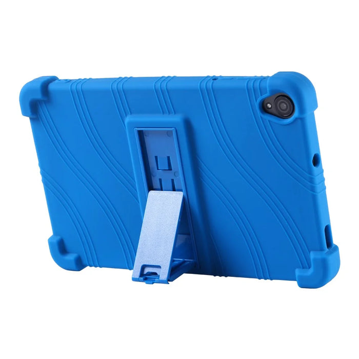 For Teclast P80T Silicone Tablet Case Multi-Viewing Kickstand Cover - Dark Blue - 4