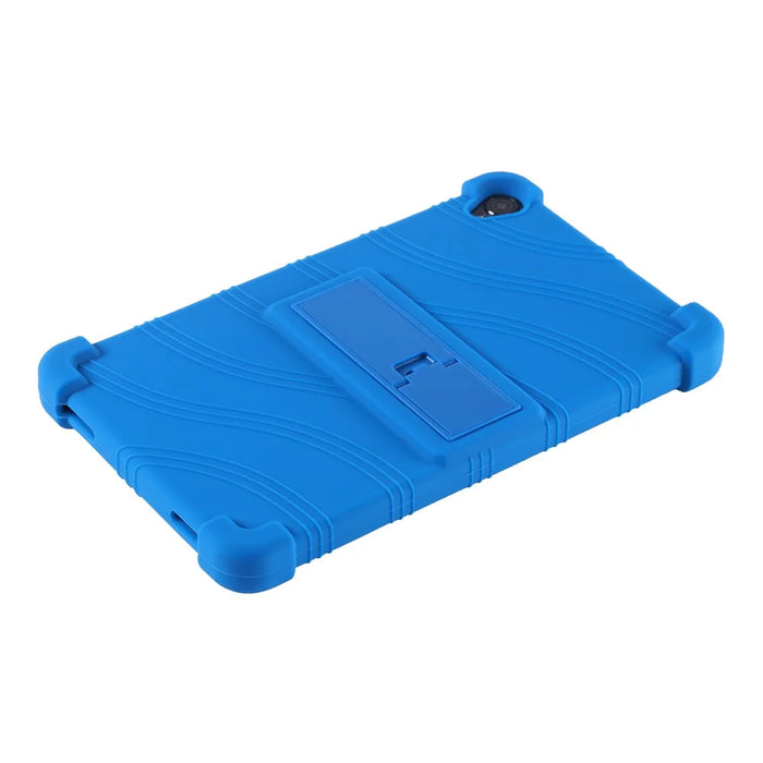 For Teclast P80T Silicone Tablet Case Multi-Viewing Kickstand Cover - Dark Blue - 5