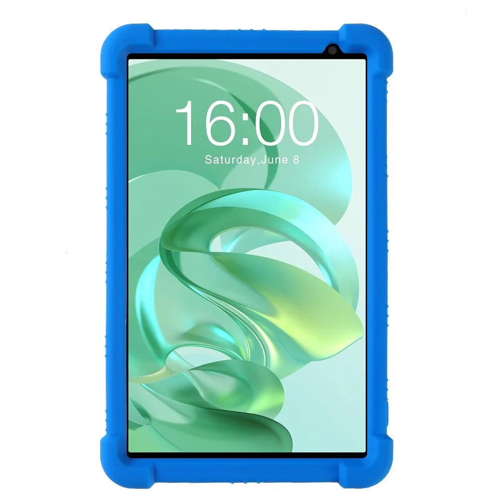 For Teclast P85T Kickstand Tablet Case Reinforced Corners Silicone Cover - Dark Blue - 2
