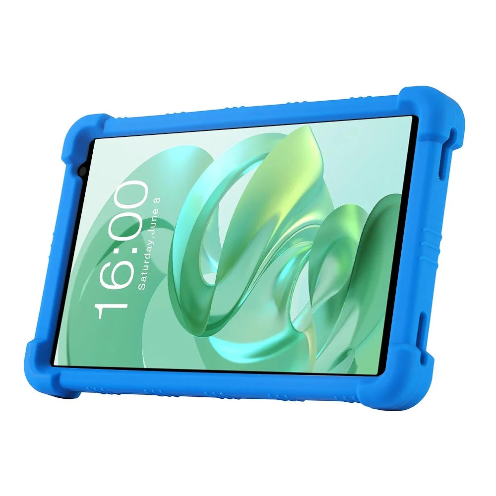 For Teclast P85T Kickstand Tablet Case Reinforced Corners Silicone Cover - Dark Blue - 3