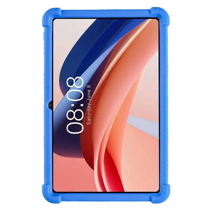For Teclast T40S Silicone Case Kickstand 4 Corners Shockproof Tablet Cover - Dark Blue - 2