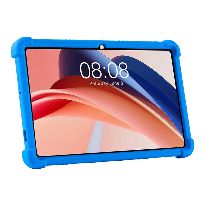For Teclast T40S Silicone Case Kickstand 4 Corners Shockproof Tablet Cover - Dark Blue - 4
