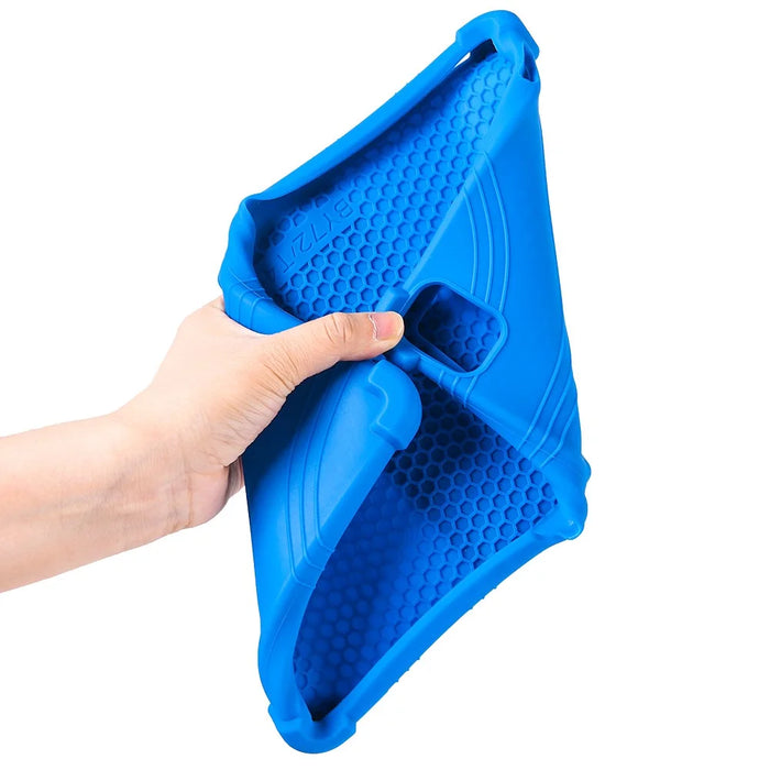 For Teclast T40S Silicone Case Kickstand 4 Corners Shockproof Tablet Cover - Dark Blue - 6