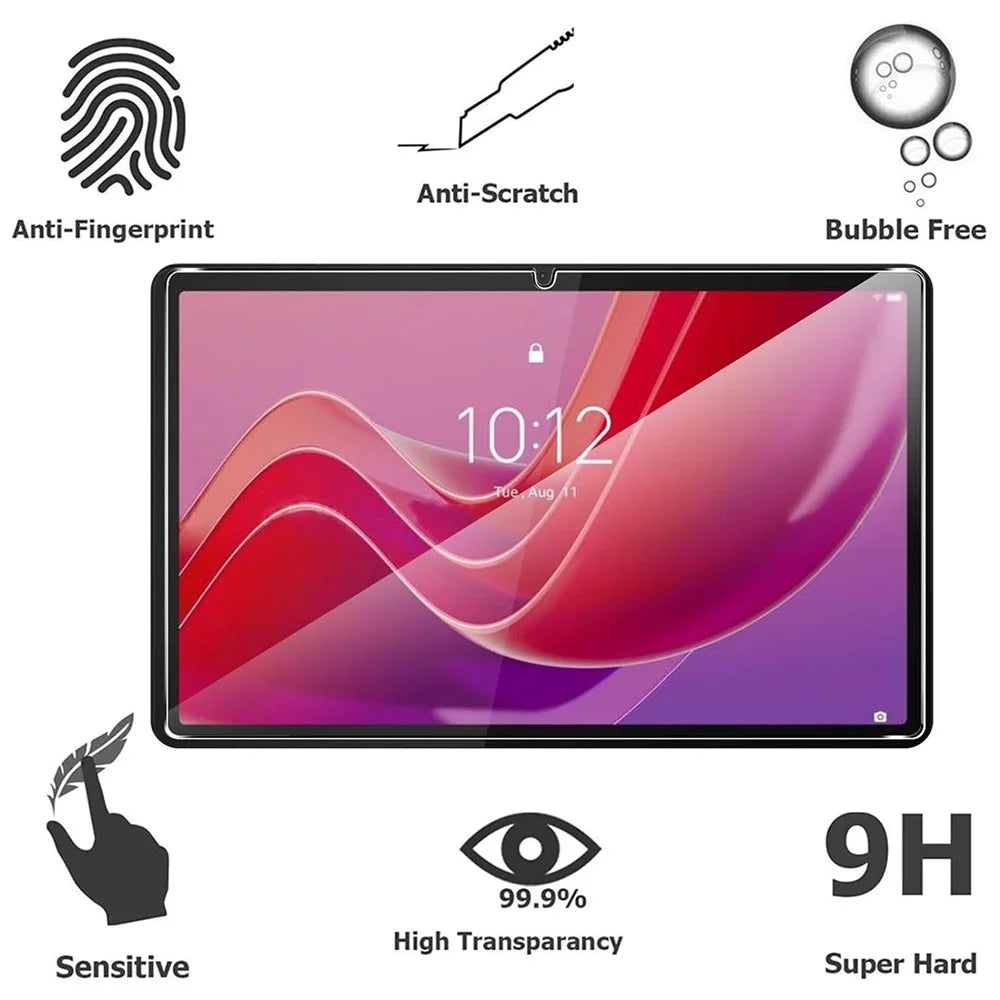For Lenovo Tab M11 / Xiaoxin Pad 11 2024 Clear TPU Tablet Case + 2Pcs Tempered Glass Screen Protector - 3