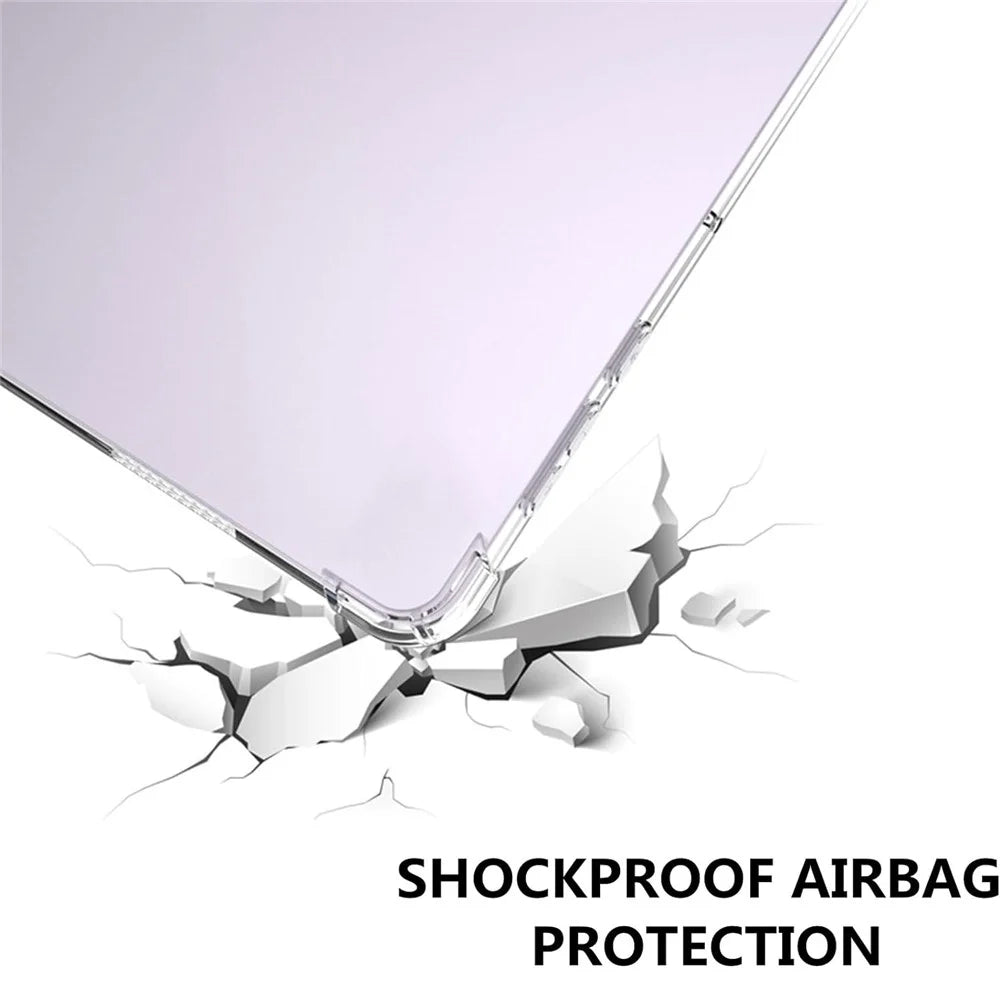 For Lenovo Tab M11 / Xiaoxin Pad 11 2024 Clear TPU Tablet Case + 2Pcs Tempered Glass Screen Protector - 7