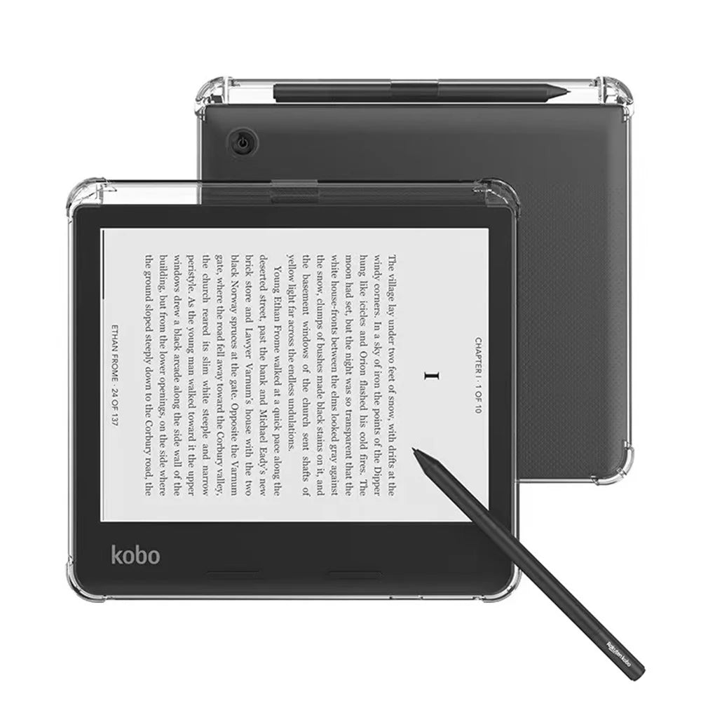 For Kobo Sage TPU Case Transparent e-Reader Clear Cover Drop Protection - 4