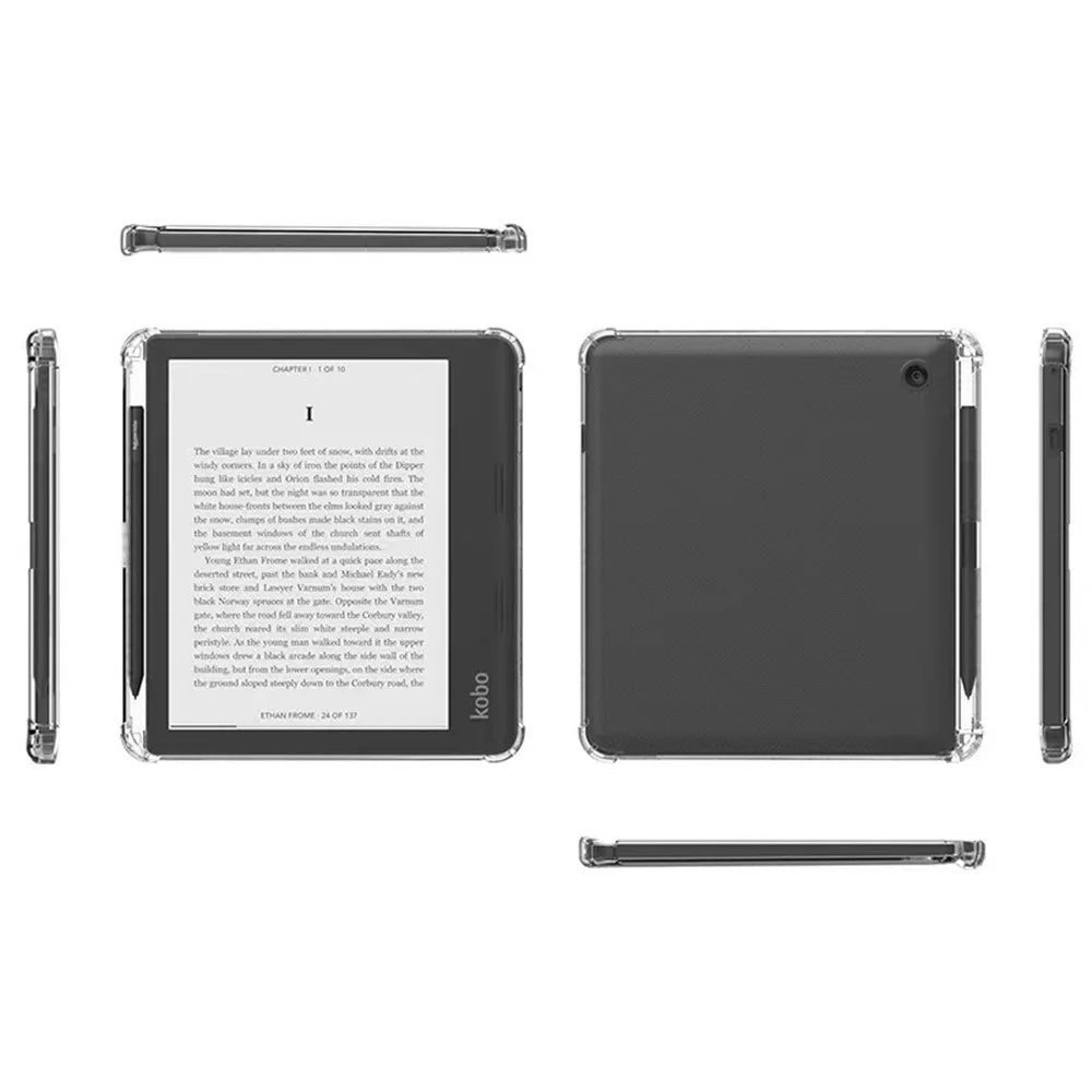 For Kobo Sage TPU Case Transparent e-Reader Clear Cover Drop Protection - 5