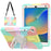 For iPad 10.2 (2021) / (2020) / (2019) Tablet Case with Shoulder Strap Kickstand PC+Silicone Cover - Multi-color - 1