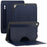 For iPad 9.7-inch (2018) / (2017) / iPad Pro 9.7 inch (2016) / iPad Air 2 Case Leather Auto Wake Sleep Tablet Cover - Navy Blue - 2