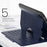 For iPad 9.7-inch (2018) / (2017) / iPad Pro 9.7 inch (2016) / iPad Air 2 Case Leather Auto Wake Sleep Tablet Cover - Navy Blue - 4