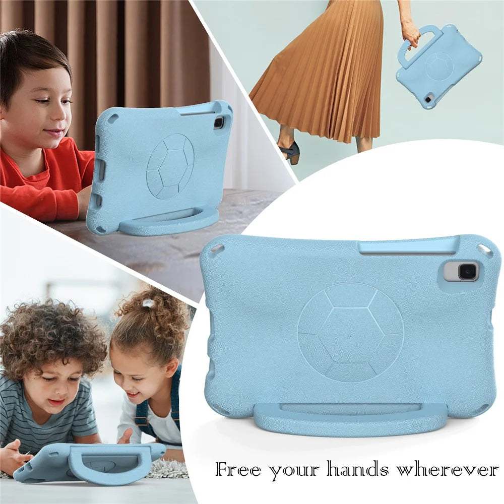 For Samsung Galaxy Tab Tab K9 / Tab One / A7 Lite 8.7-inch / Tab A11 / A9 / Tab A 8.0 (2019) Hard Case Kickstand Tablet Cover - Baby Blue - 6