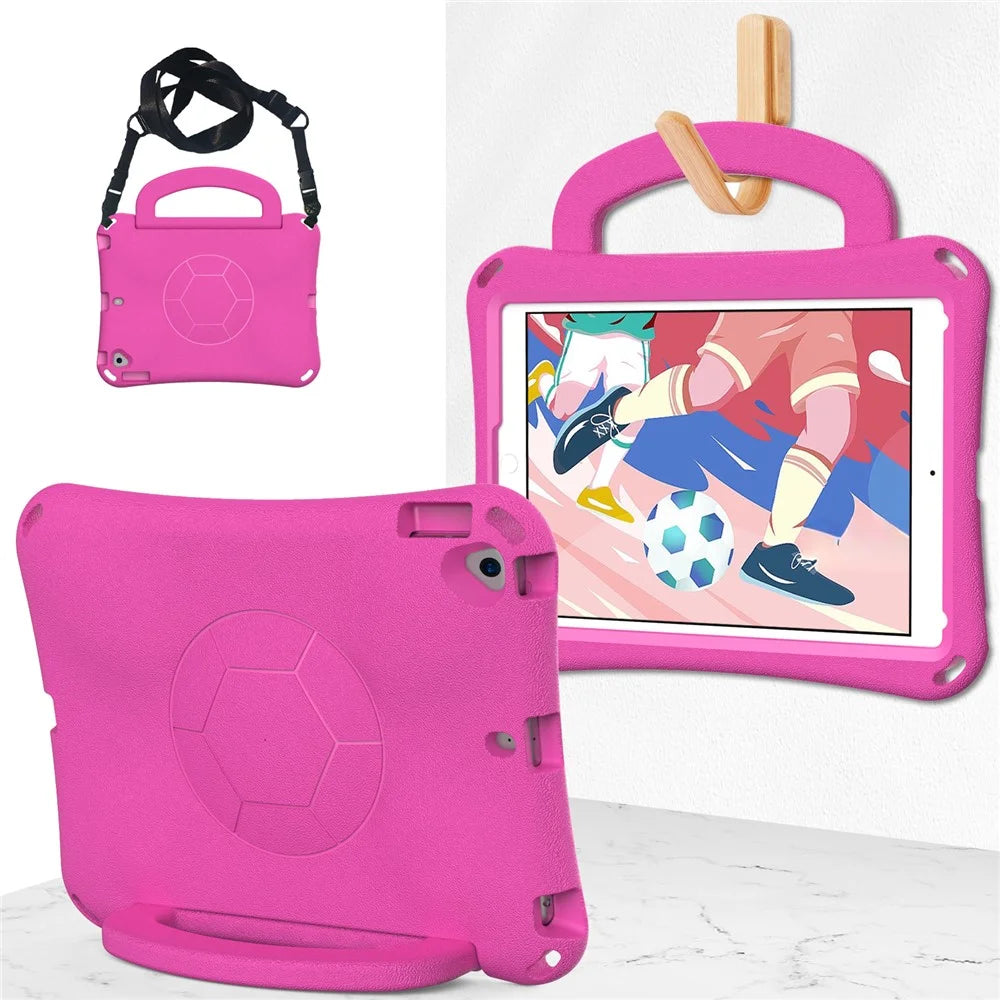 For iPad 10.2 (2021) / (2019) / (2020) / Air 10.5 inch (2019) Case Tablet Hard Cover with Kickstand - Rose - 2