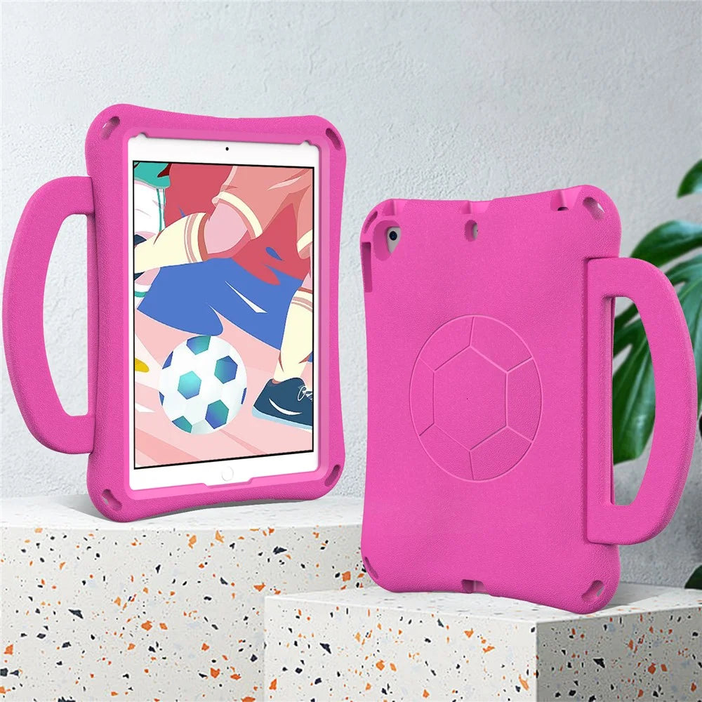 For iPad 10.2 (2021) / (2019) / (2020) / Air 10.5 inch (2019) Case Tablet Hard Cover with Kickstand - Rose - 3
