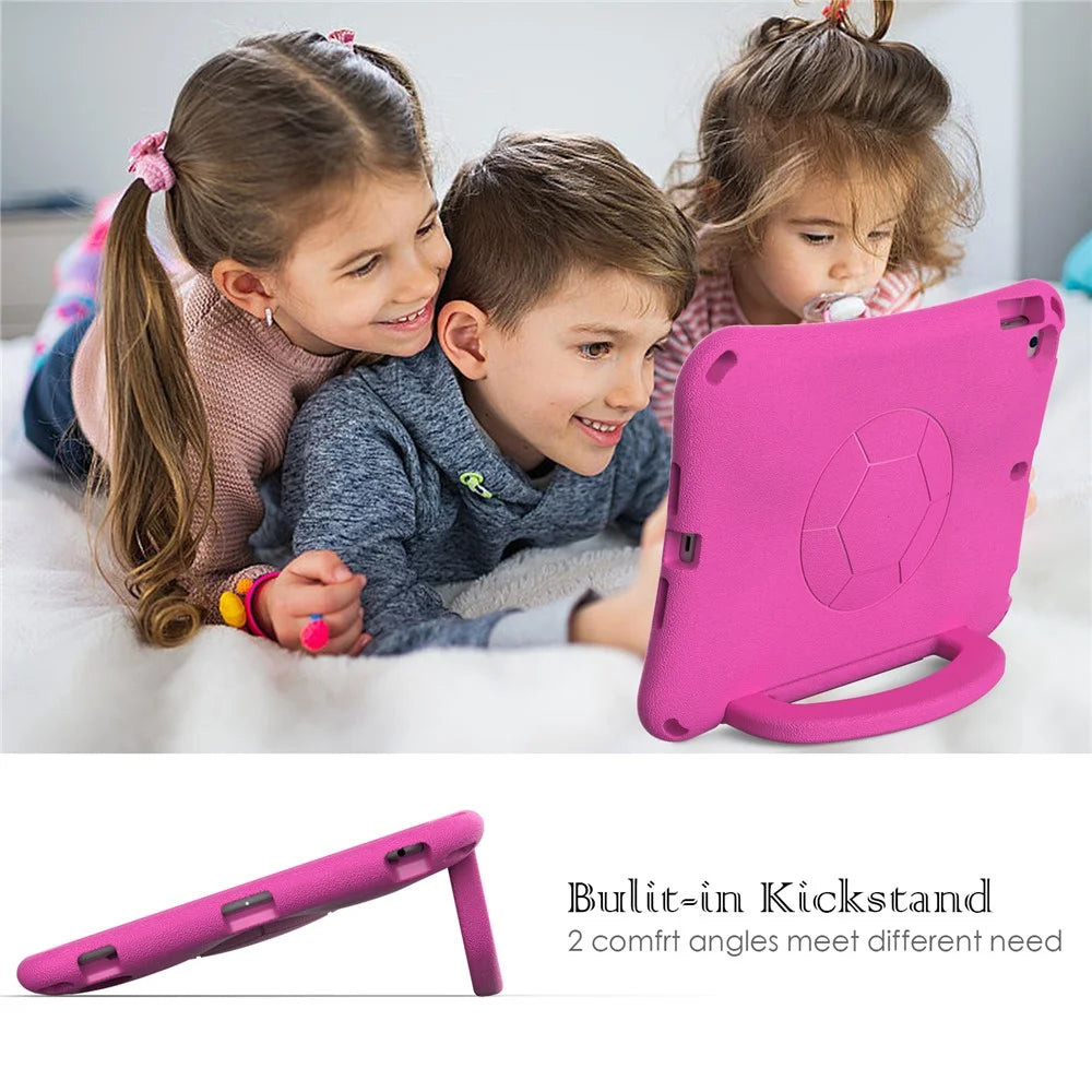 For iPad 10.2 (2021) / (2019) / (2020) / Air 10.5 inch (2019) Case Tablet Hard Cover with Kickstand - Rose - 5