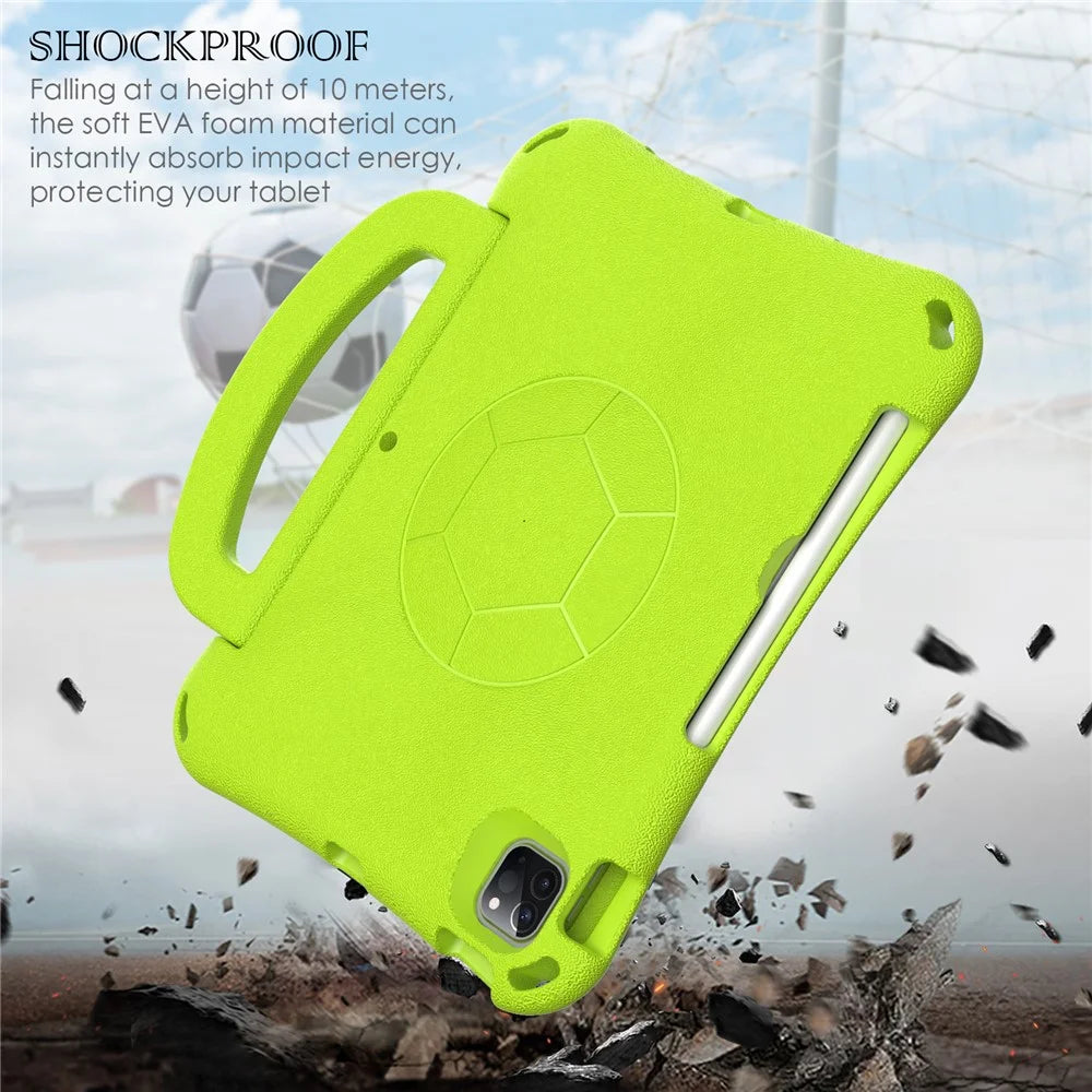 For iPad Pro 11 (2025) / 11 (2024) / (2018) / (2020) / (2021) / iPad Air (2022) / (2020) Case Kickstand EVA Tablet Cover - Green - 4