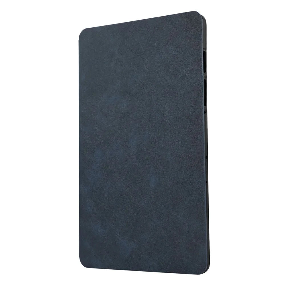 For Samsung Galaxy Tab S9+ / Tab S9 FE+ Stand Case Minimalist Leather Tablet Cover - Blue - 6