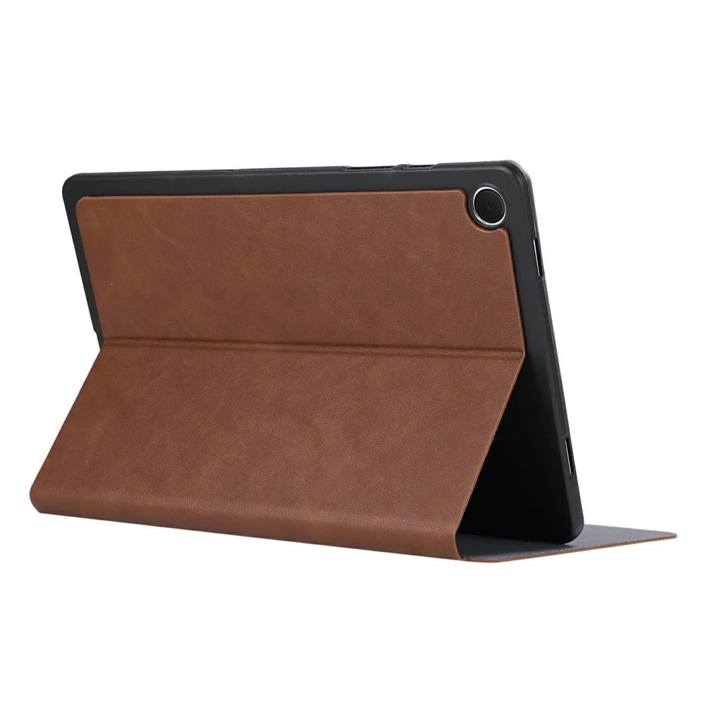 For Samsung Galaxy Tab A11+ / A9+ Case PU Leather Shockproof Tablet Cover with Stand - Brown - 4