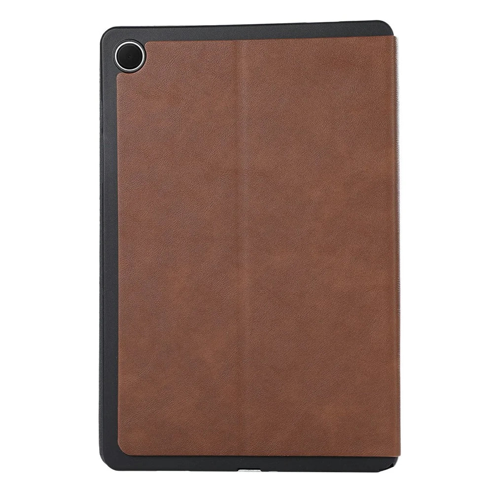 For Samsung Galaxy Tab A11+ / A9+ Case PU Leather Shockproof Tablet Cover with Stand - Brown - 7