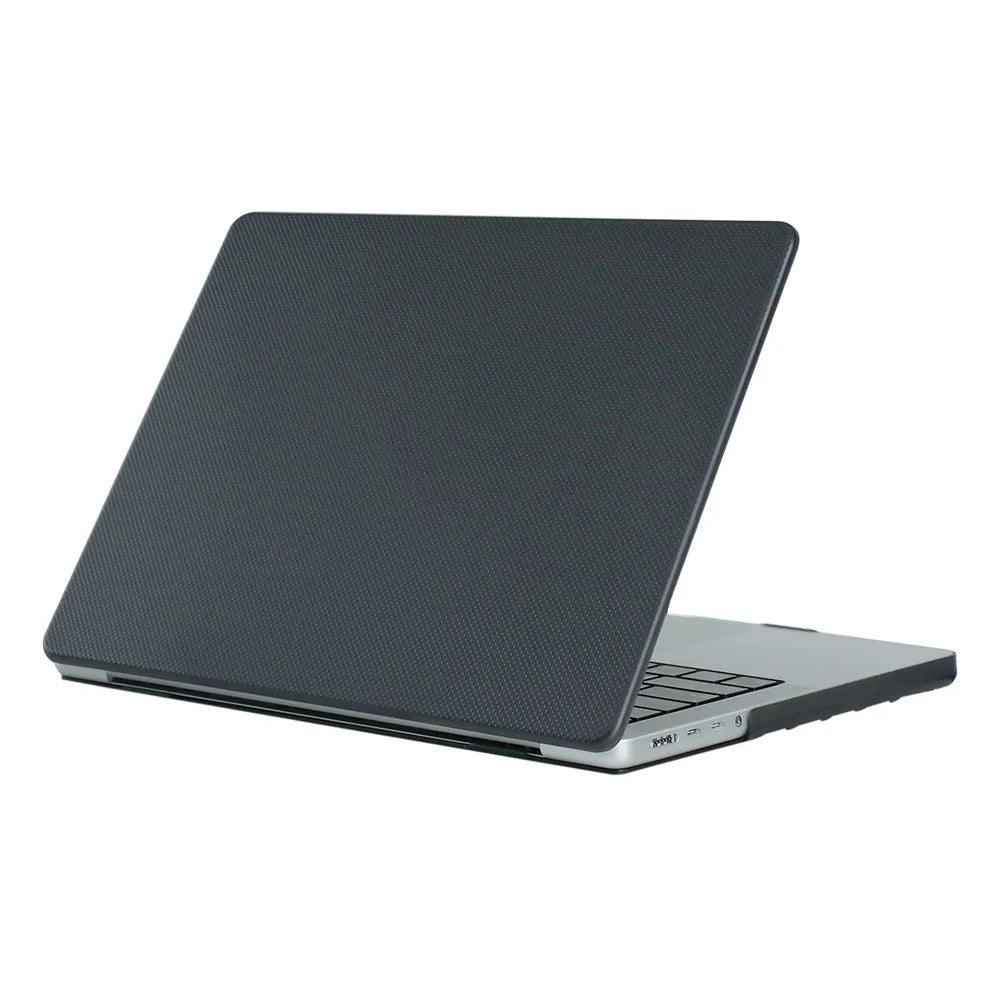 For MacBook Air 13 inch (2026) A3449 / (2025) A3240 / (2024) A3113 / (2022) A2681 Case Shock-Absorbent Dot Texture Hard PC Laptop Cover - Black - 1