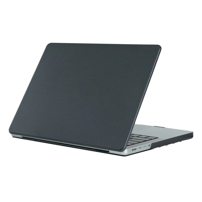 For MacBook Air 13 inch (2026) A3449 / (2025) A3240 / (2024) A3113 / (2022) A2681 Case Shock-Absorbent Dot Texture Hard PC Laptop Cover - Black - 1
