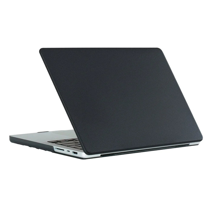 For MacBook Air 13 inch (2026) A3449 / (2025) A3240 / (2024) A3113 / (2022) A2681 Case Shock-Absorbent Dot Texture Hard PC Laptop Cover - Black - 4