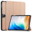 For Oppo Pad Go / Pad Air 2 Case PC+Leather Auto Wake Sleep Protective Shell with Tri-fold Stand - Rose Gold - 1