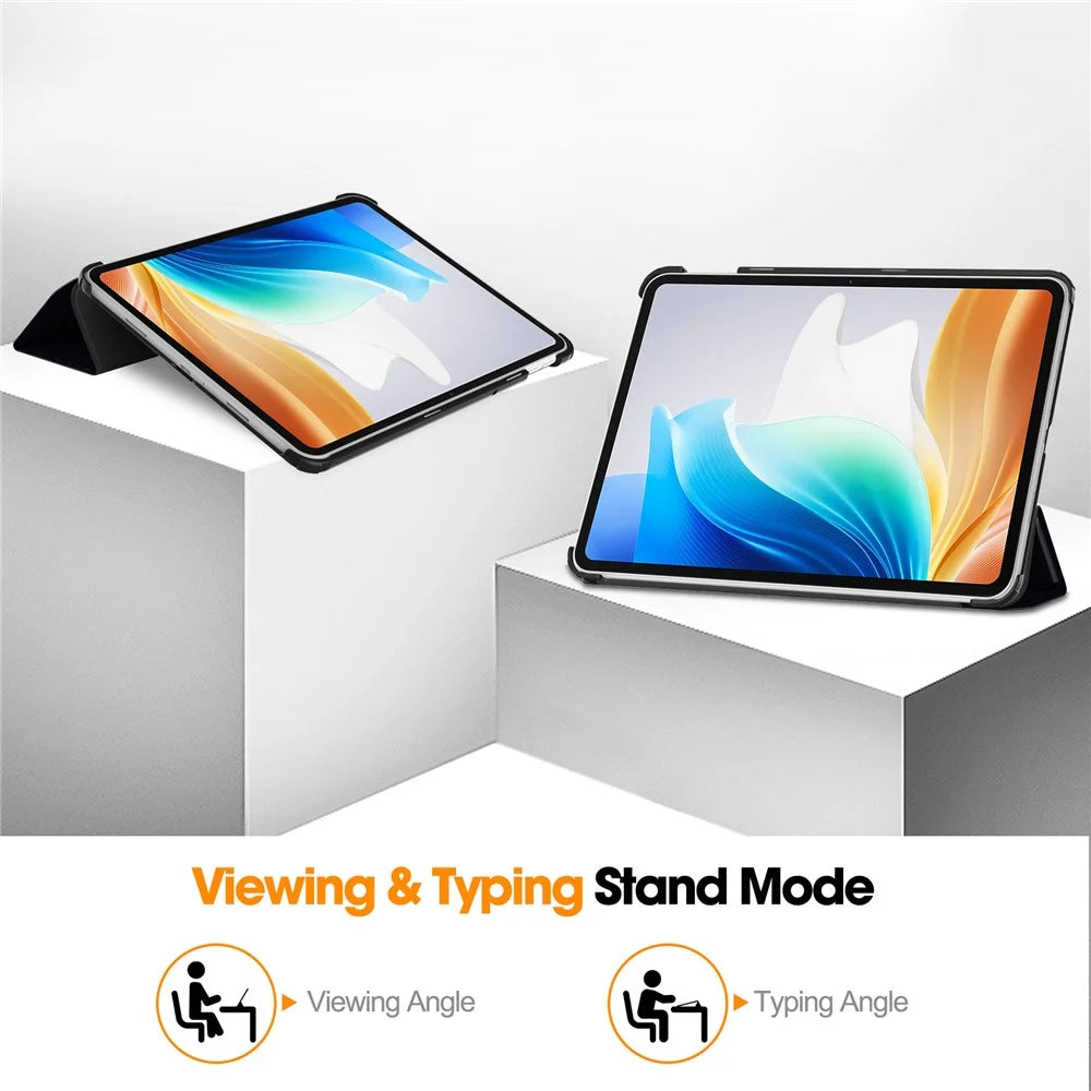 For Oppo Pad Go / Pad Air 2 Tablet Case Trifold Stand Pattern Printing Drop-proof Cover - Don't Touch Me - 4